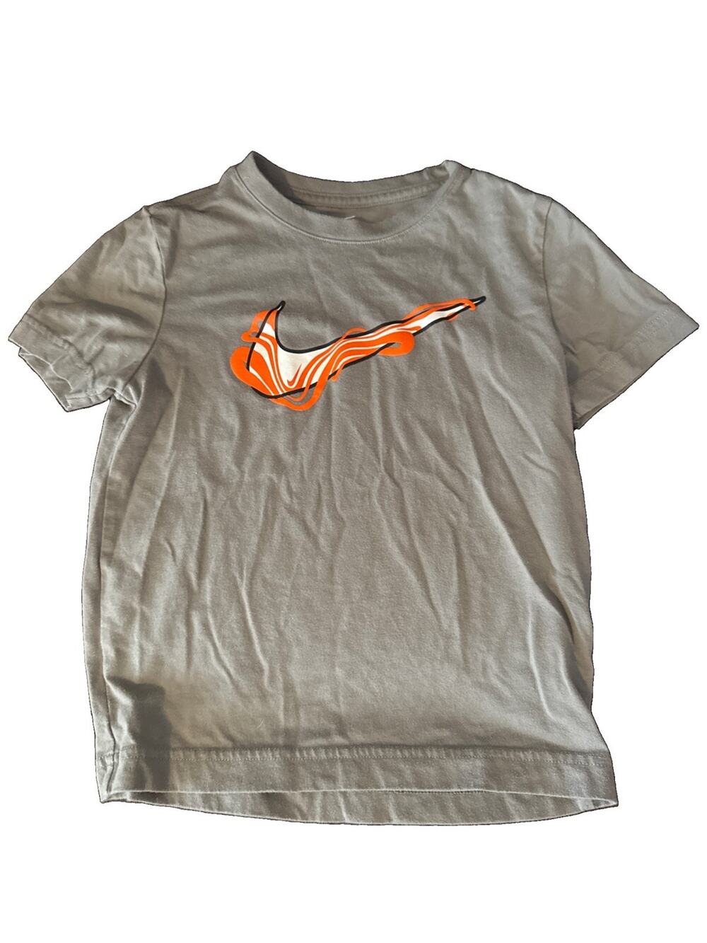 Boys Nike Olive Green Tshirt With Checkmark Logo Size 7
